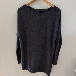 🌑 RW&CO. Dark Gray Long Sweater – Asymmetrical Hem - Wool Blend 
Size Medium